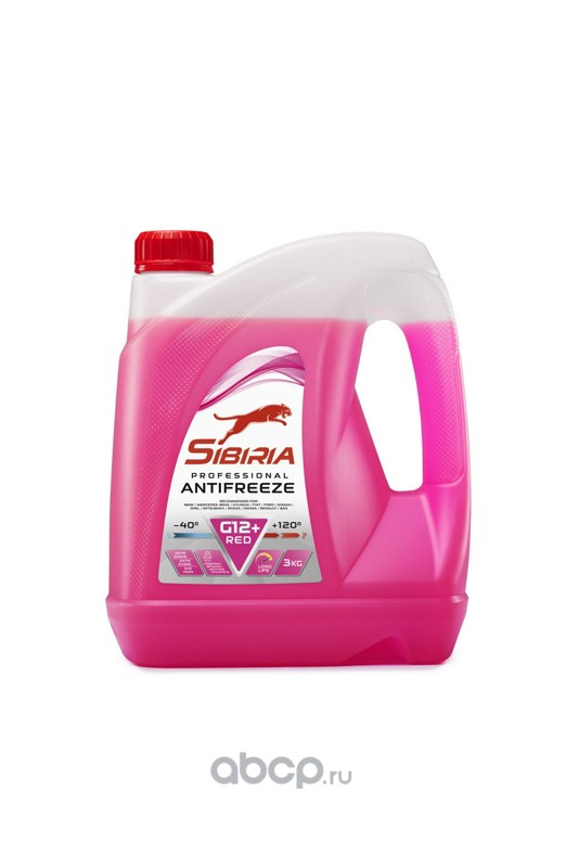 SIBIRIA805602Антифриз G12+ готовый 3кг -40С красный